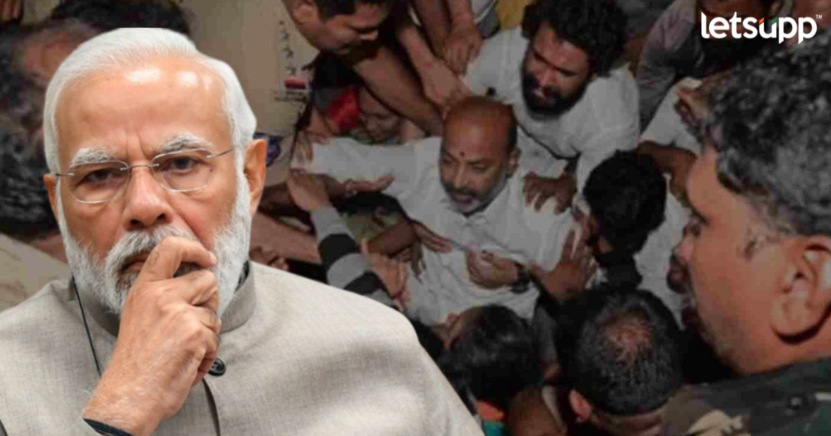 PM Modi यांच्या दौऱ्याआधीच भाजप प्रदेशाध्यक्षांना अटक, तेलंगणात राजकीय राडा pm modi