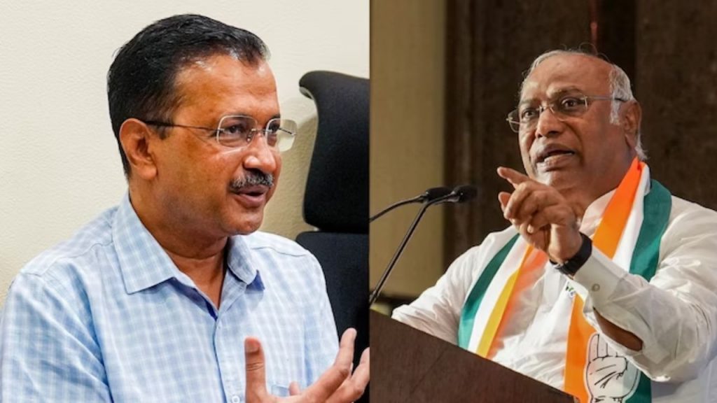 Arvind Kejriwal And Mallikarjun Kharge
