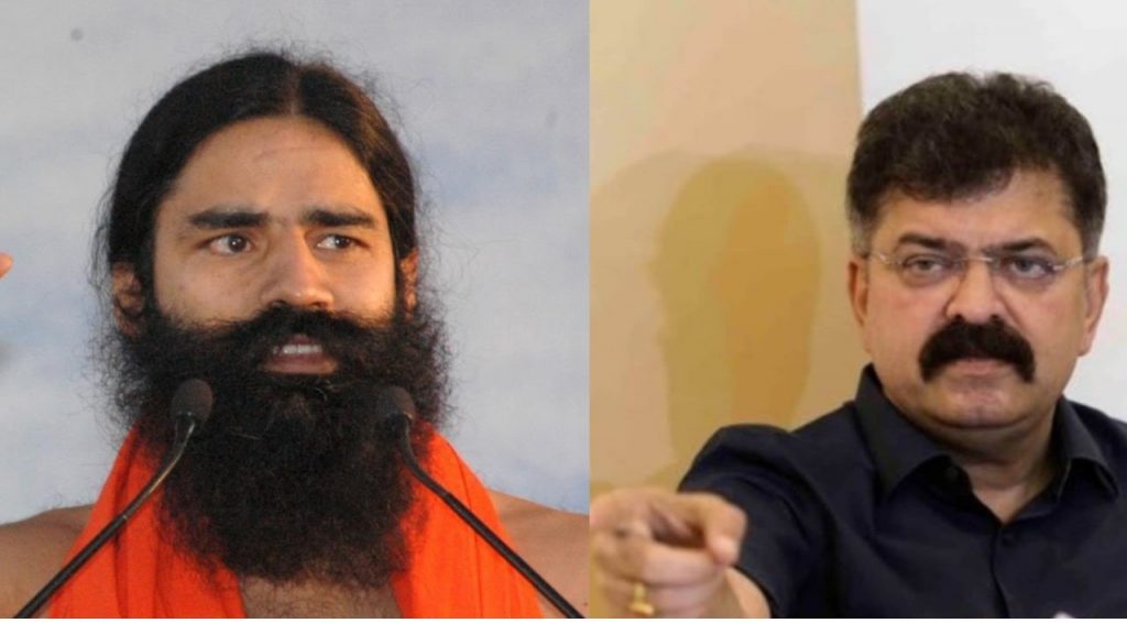 Jitendra Awhad and Baba Ramdev