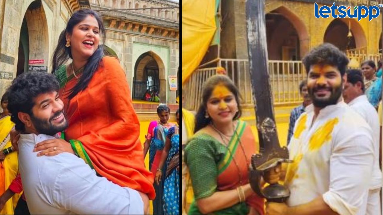 Photos : पाठकबाईंना उचलून घेत राणादाने चढला जेजुरी गड; पाहा जोडप्याचं खंडोबा दर्शन… 800 (13)