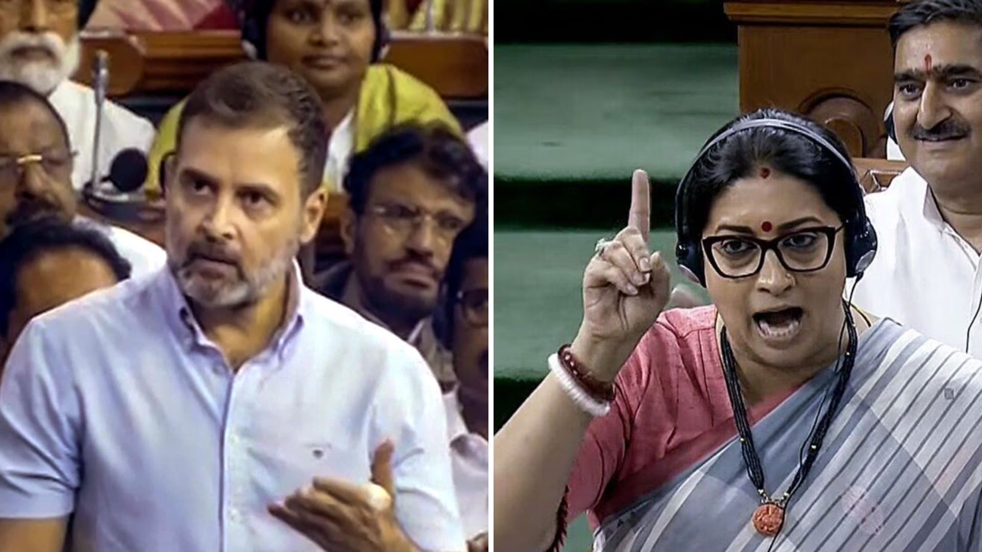Rahul Gandhi And Smriti Irani