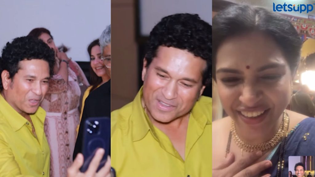 sachin tendulkar talk with deepa parab on video call