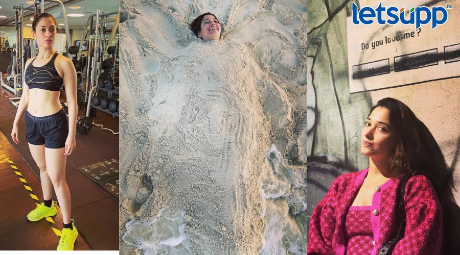 जिममध्ये वर्कआउट करताना तमन्ना दिसते फिट… पाहा फोटो Tamannaah Bhatia