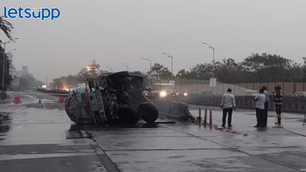 मोठी बातमी! पुणे-नगर रस्त्यावर गॅस टॅंकरचा अपघात