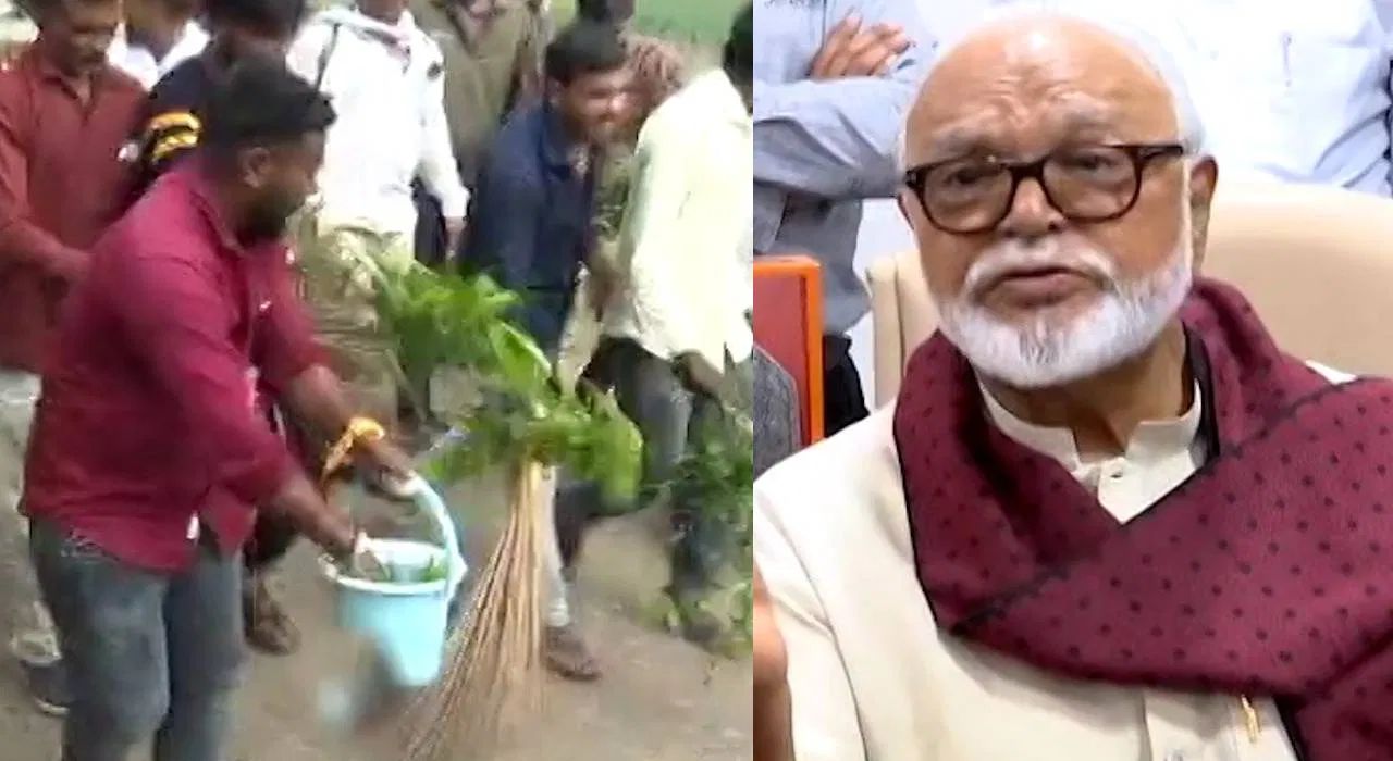 Chhagan Bhujbal : छगन भुजबळ गो बॅक! घोषणाबाजी करत मराठा आंदोलकांनी रस्त्यावर शिंपडलं गोमूत्र Chhagan Bhujbal : छगन भुजबळ गो बॅक! घोषणाबाजी करत मराठा आंदोलकांनी रस्त्यावर शिंपडलं गोमूत्र