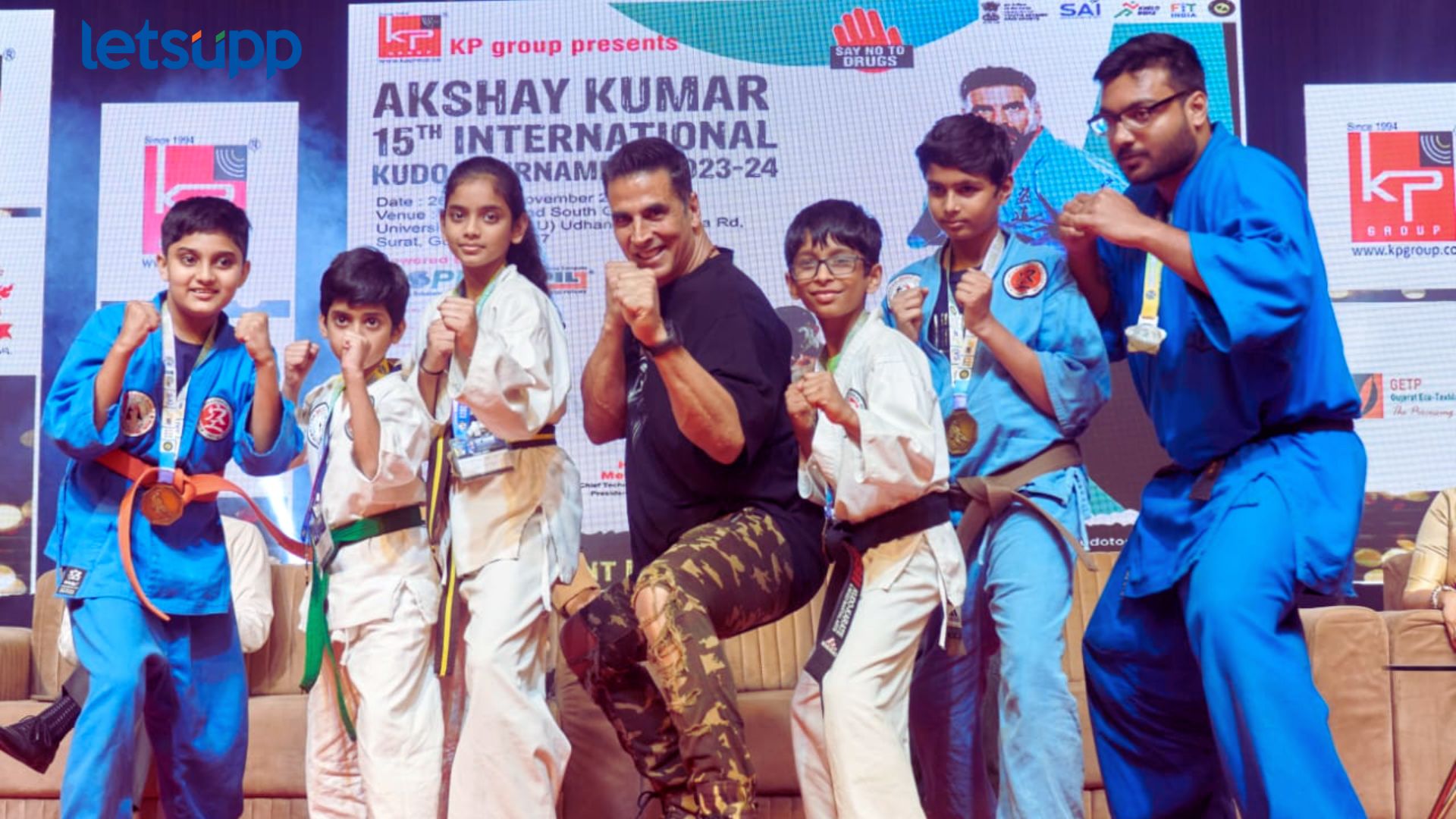 15th International Kudo Tournament: खिलाडी अक्षय कुमारसह आंतरराष्ट्रीय कुडो स्पर्धत दिसली दिशा पटानी