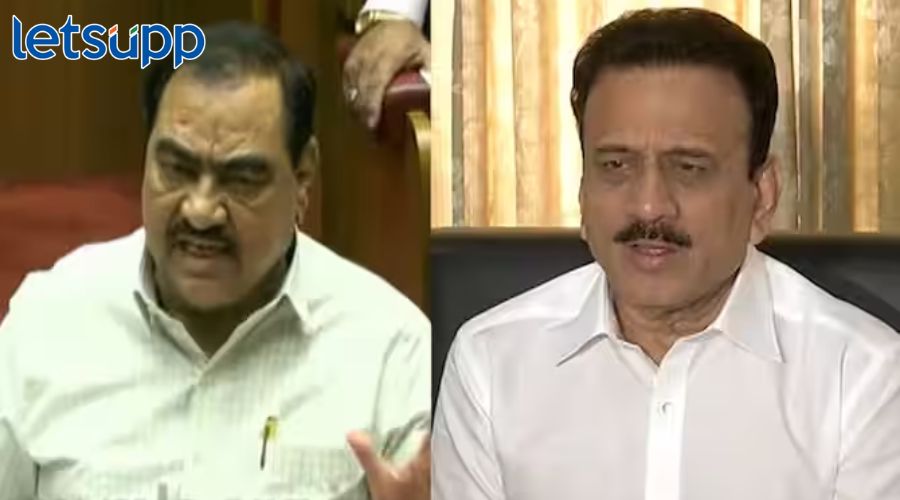 Lok Sabha 2024 : 'पळू नका, माझ्याविरुद्ध लढण्याची हिंमत दाखवा'; नाथाभाऊंचं महाजनांना चॅलेंज