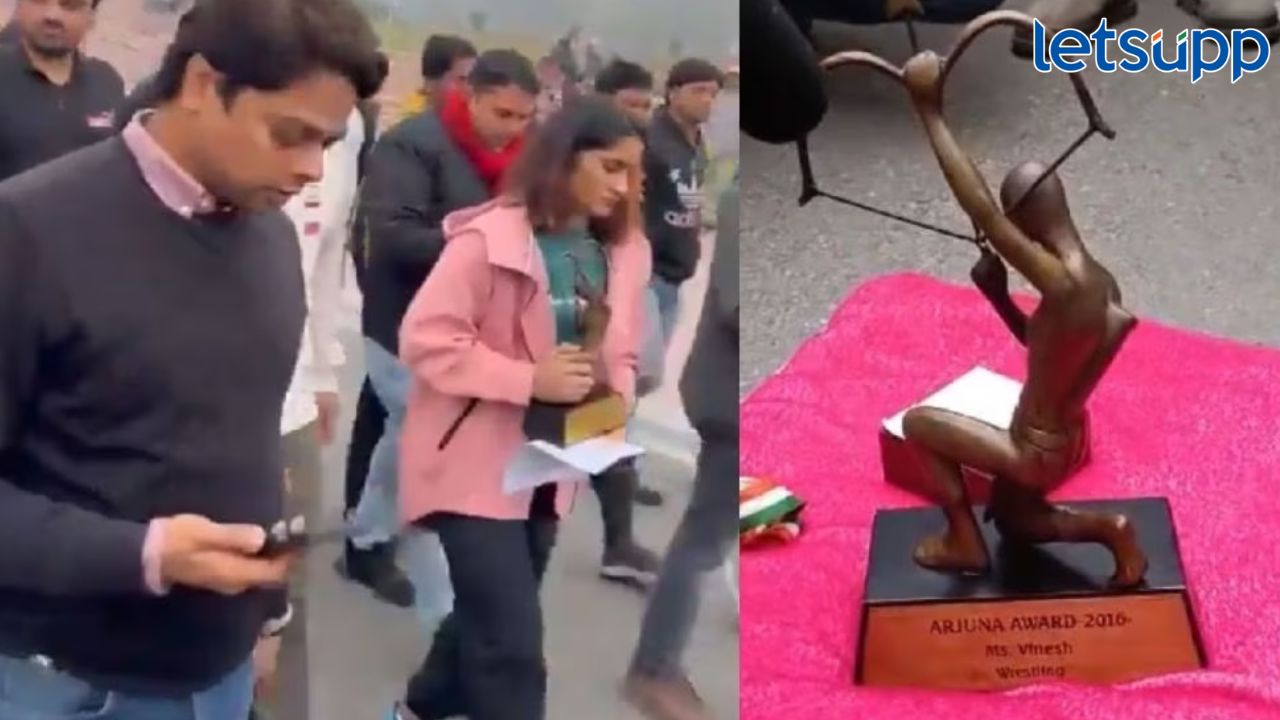 विनेश फोगटकडूनही पुरस्कार परत, पोलिसांनी रोखल्यानं अर्जुन, खेलरत्न पुरस्कार कर्तव्यपथावरच ठेवले