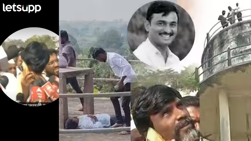 तुम्ही खाली या! संतोष देशमुखांच्या भावाला विनवणी करताना जरांगेंची धाय मोकलून रडले