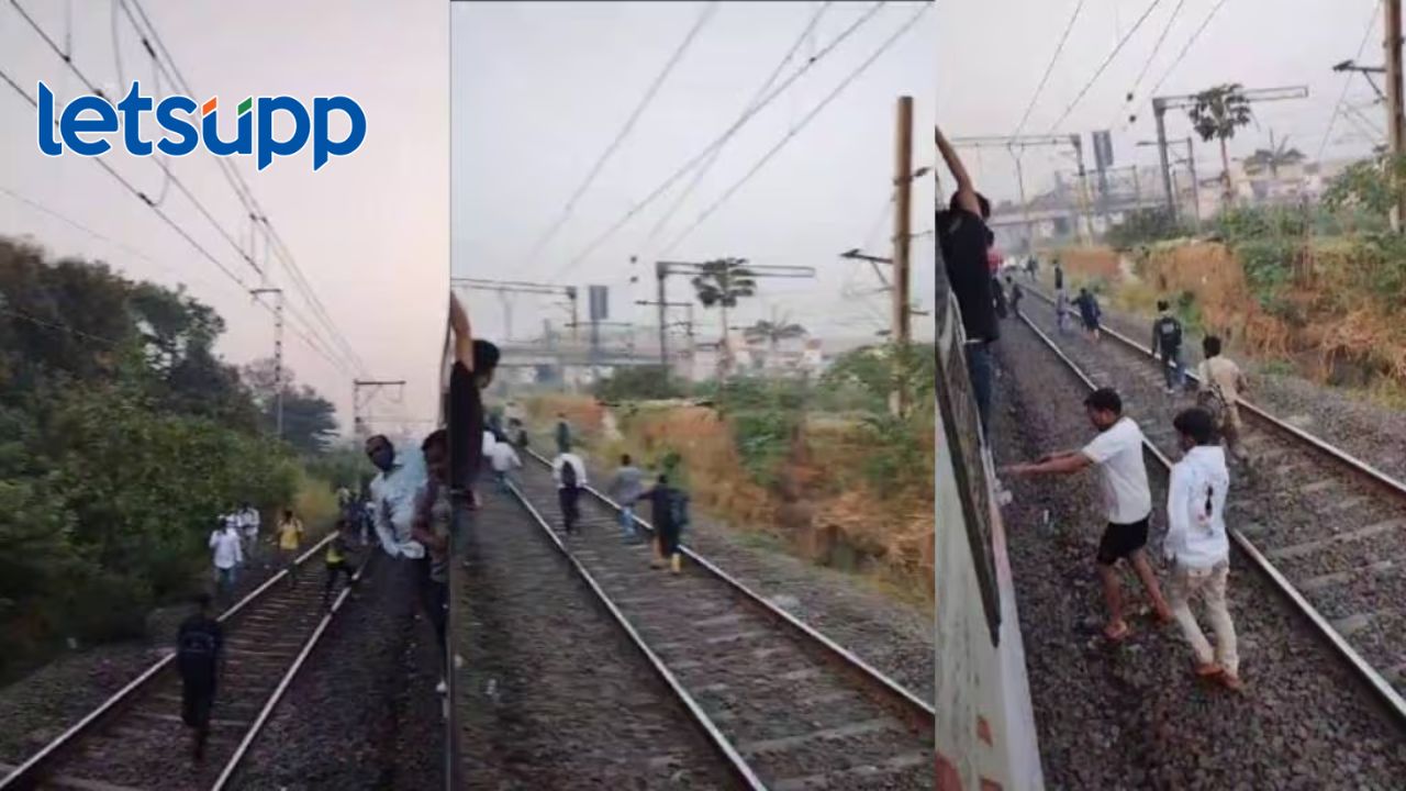लोकलची हार्बर अन् पश्चिम मार्गावरील वाहतूक खोळंबली; ट्रॅकवर उतरून प्रवाशांचा जीवघेणा प्रवास