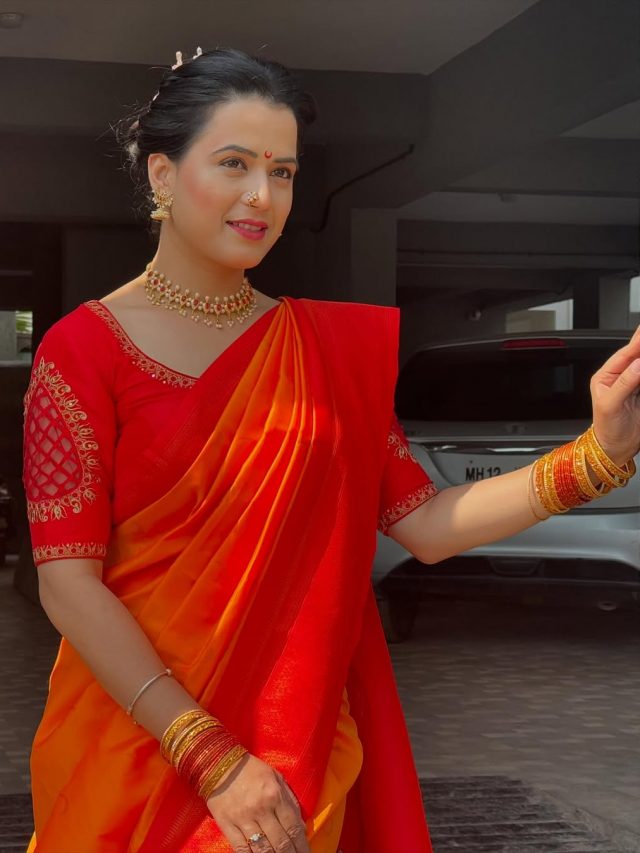 Prajakta Gaikwad : प्राजक्ताचा नऊवारी साडीत मराठमोळा लूक