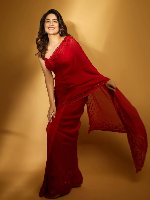 Vaidehi Parashurami  : लाल रंगाच्या साडीमध्ये वैदेही परशुरामी