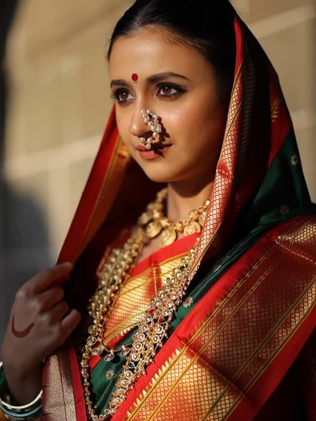 Ritika Shrotri :  रितीकाचा हिरव्या रंगाच्या साडीमध्ये मराठमोळा लूक