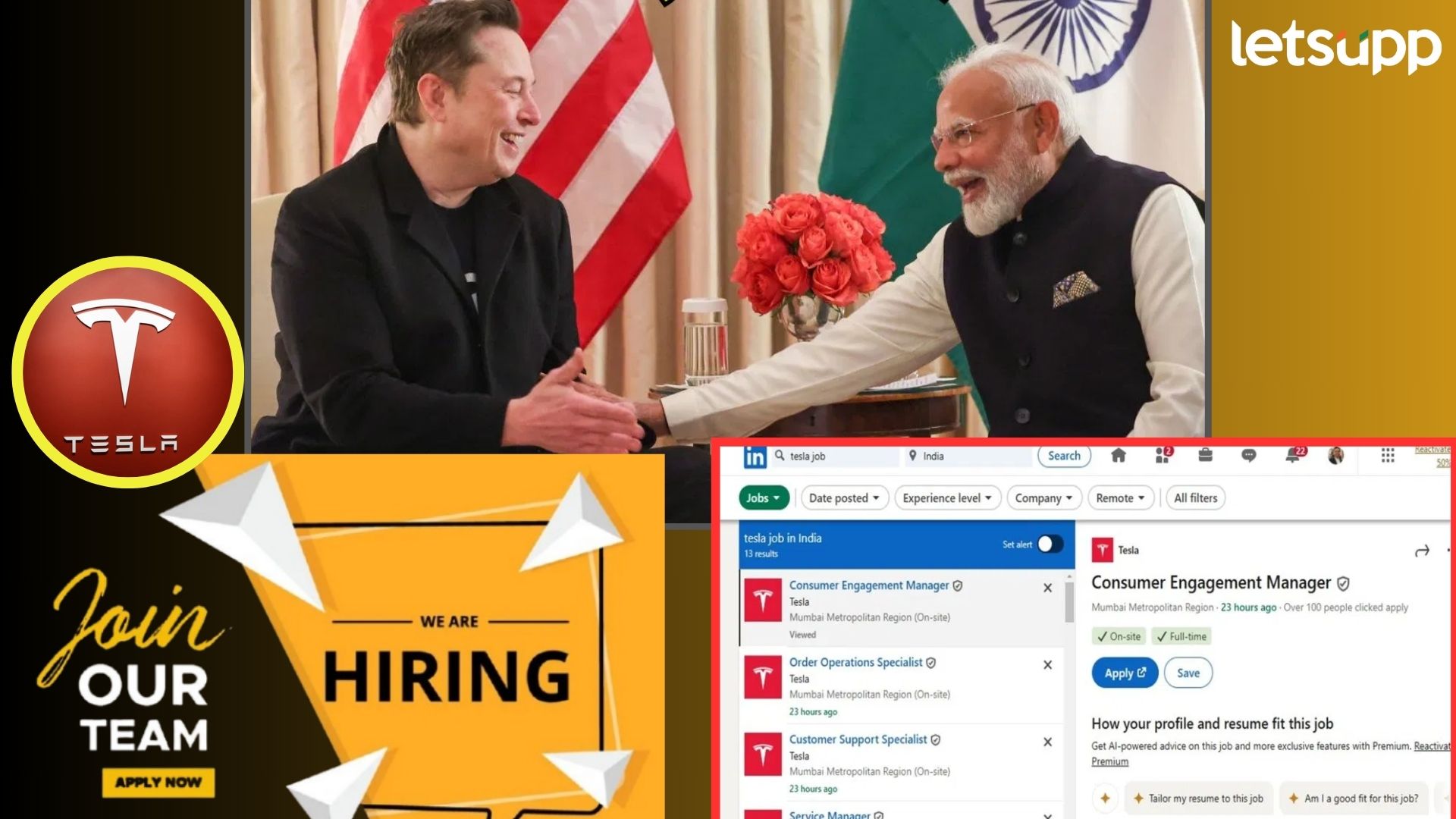 PM मोदी अन् मस्कच्या भेटीत टेस्लाच्या भारतातील ग्रँड एन्ट्रीचा प्लॅन ठरला; Linkedin वर निघाली बंपर भरती