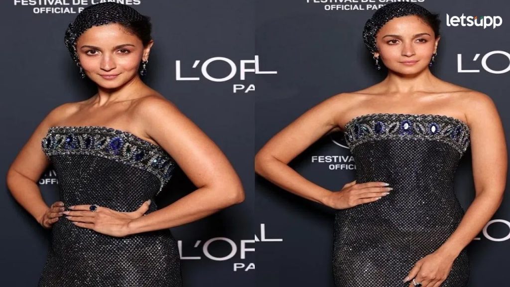 आलिया भट्टने दुसऱ्यांदा दिली गुड न्यूज?, कान्समध्ये ब्लॅक गाऊनमध्ये दिसलं बेबी बंप?