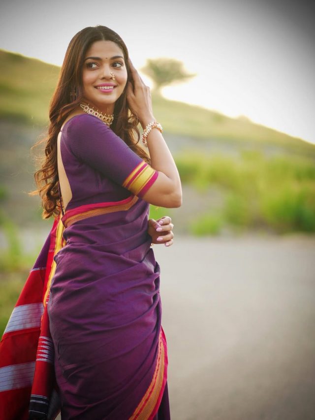 Pooja Sawant :  पूजा सावंतचा मनमोहक लूक, साडीत फुललं सौंदर्य...