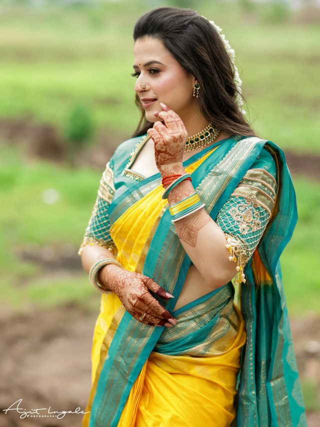 Prajakta Gaikwad : पिवळ्या रंगाच्य साडीत नटली प्राजक्ता, चाहत्यांचे वेधले लक्ष...