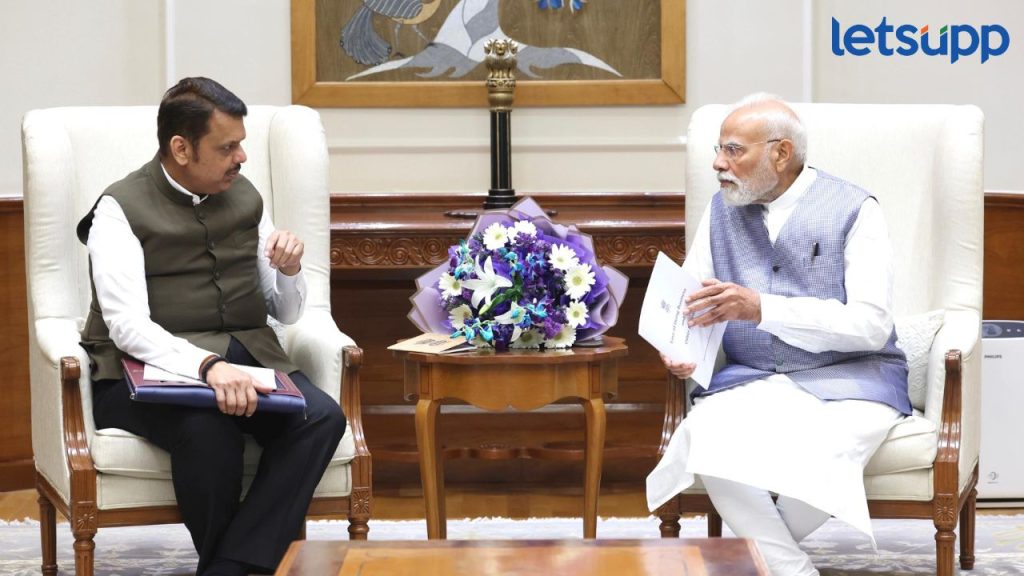 CM Fadnavis Meet Pm Modi Regarding Flood