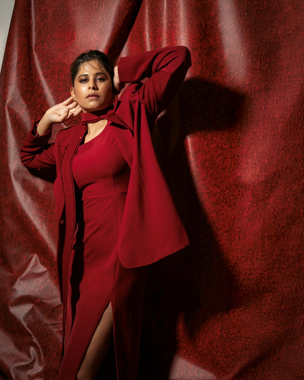 Sai Tamhankar's glamorous red look