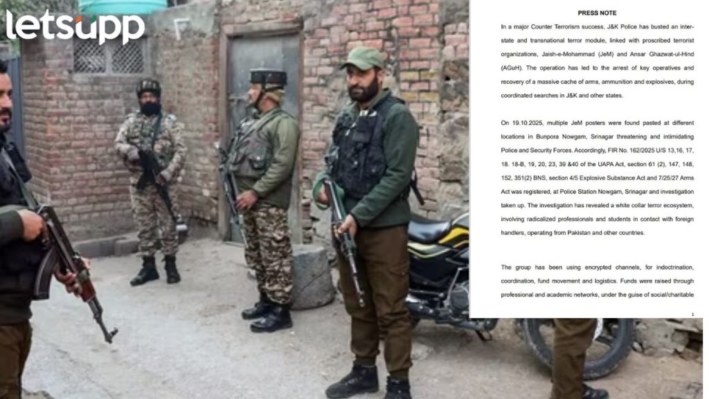 Jaish E Mohammed (JeM) And Ansar Ghazwat Ul Hind (AGuH) Busted