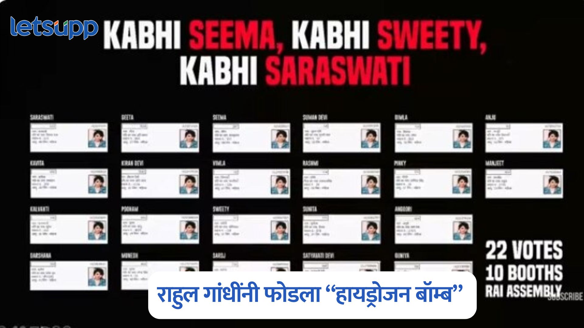 कधी सीमा तर, कधी स्वीटी म्हणून ब्राझिलियन मॉडेलने मतदान केले’, राहुल गांधींनी ‘हायड्रोजन बॉम्ब’ फोडला Rahul Gandhi The H Files PC