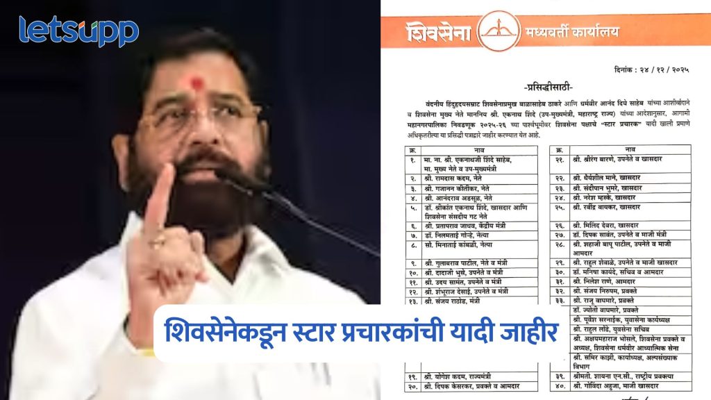 Shiv Sena Star Campaigners