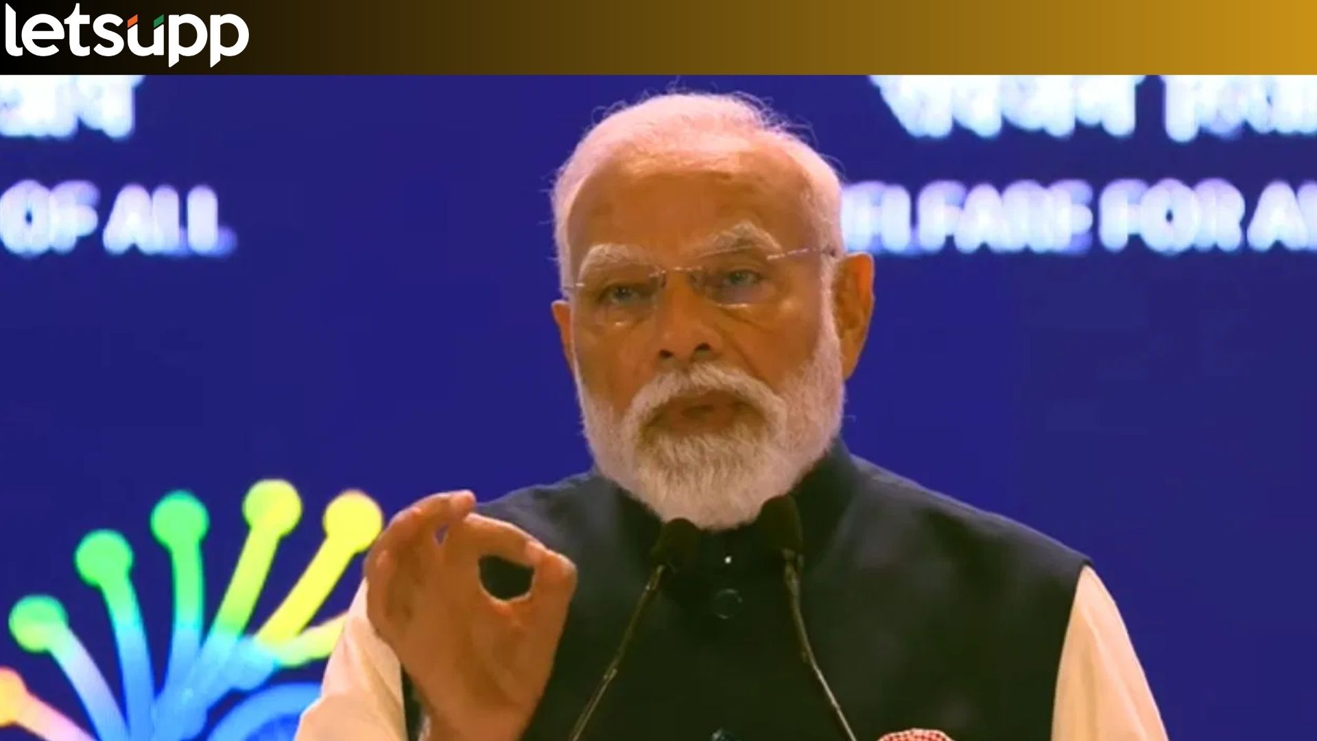 Video : मराठीत तडाखेबंद भाषण अन् मोदींनी AI समेटमध्ये सांगितलं MANAV व्हिजन