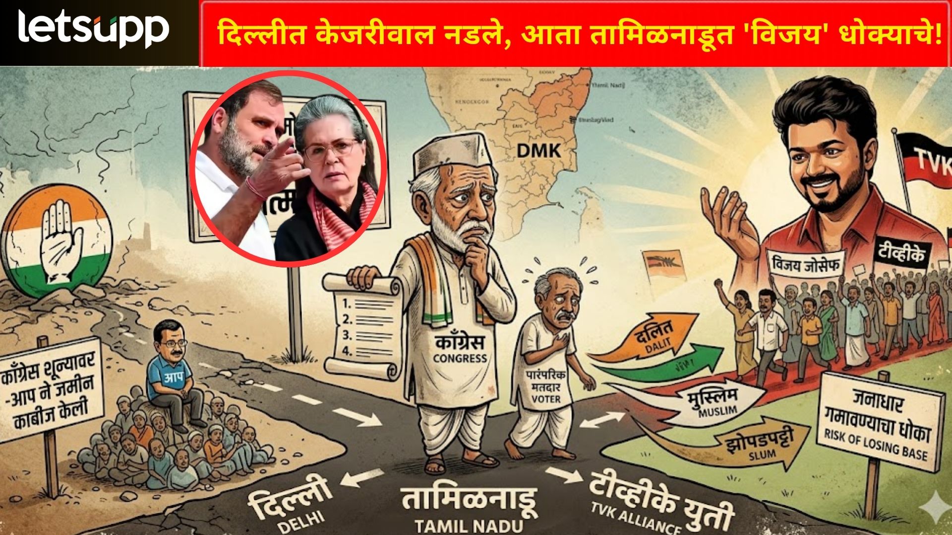 तामिळनाडूतील काँग्रेसचा 'टीव्हीके'ला पाठिंबा म्हणजे 'दिल्ली पॅटर्न'ची पुनरावृत्ती; धोका नेमका काय?