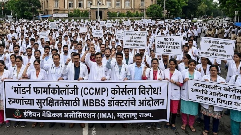 doctors protest होमिओपॅथी डॉक्टरांना ॲलोपॅथी औषधे देण्याची परवानगी देण्याचा निर्णय घेतल्याने राज्यातील MBBS आणि MD डॉक्टरांनी विरोध सुरू केला आहे.